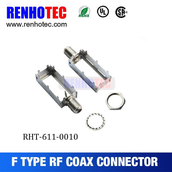 OEM F Type Female Circular Connector RF Electrical Coaxial